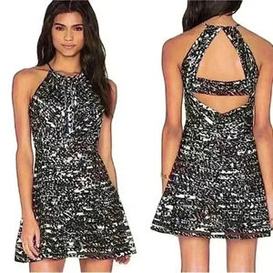 Parker "Zelma" Halter Fit And Flare Dress Size Large EUC!